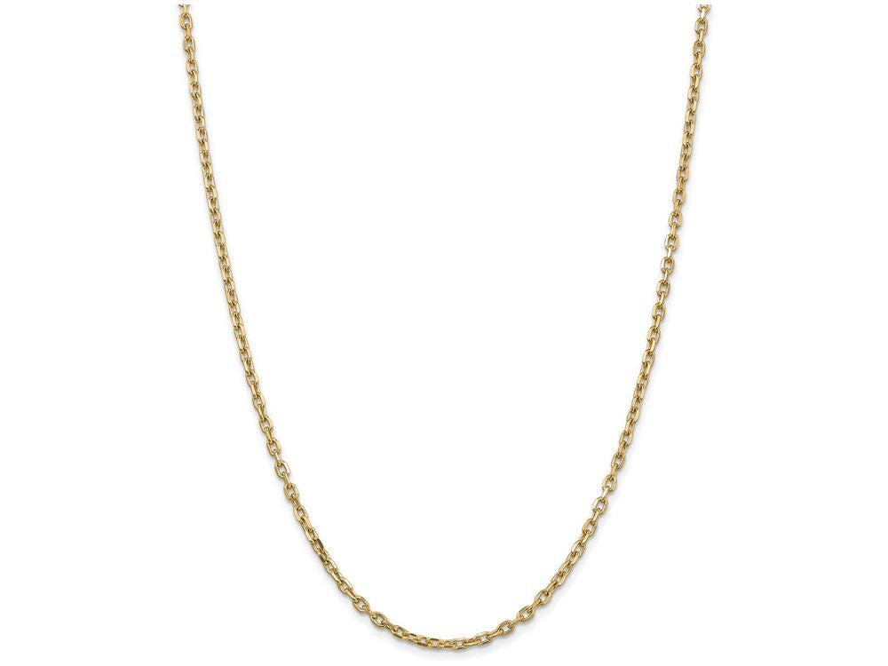 FJC Finejewelers 20 Inch 14k Yellow Gold 3mm bright-cut Cable Chain Necklace