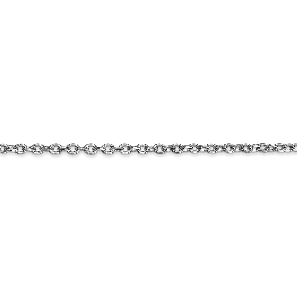 FJC Finejewelers 18 Inch 14k White Gold 2.4mm Cable Chain Necklace