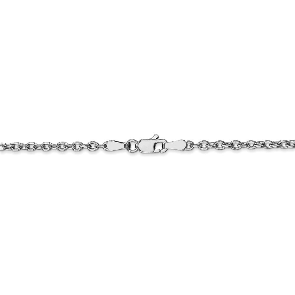 FJC Finejewelers 18 Inch 14k White Gold 2.4mm Cable Chain Necklace