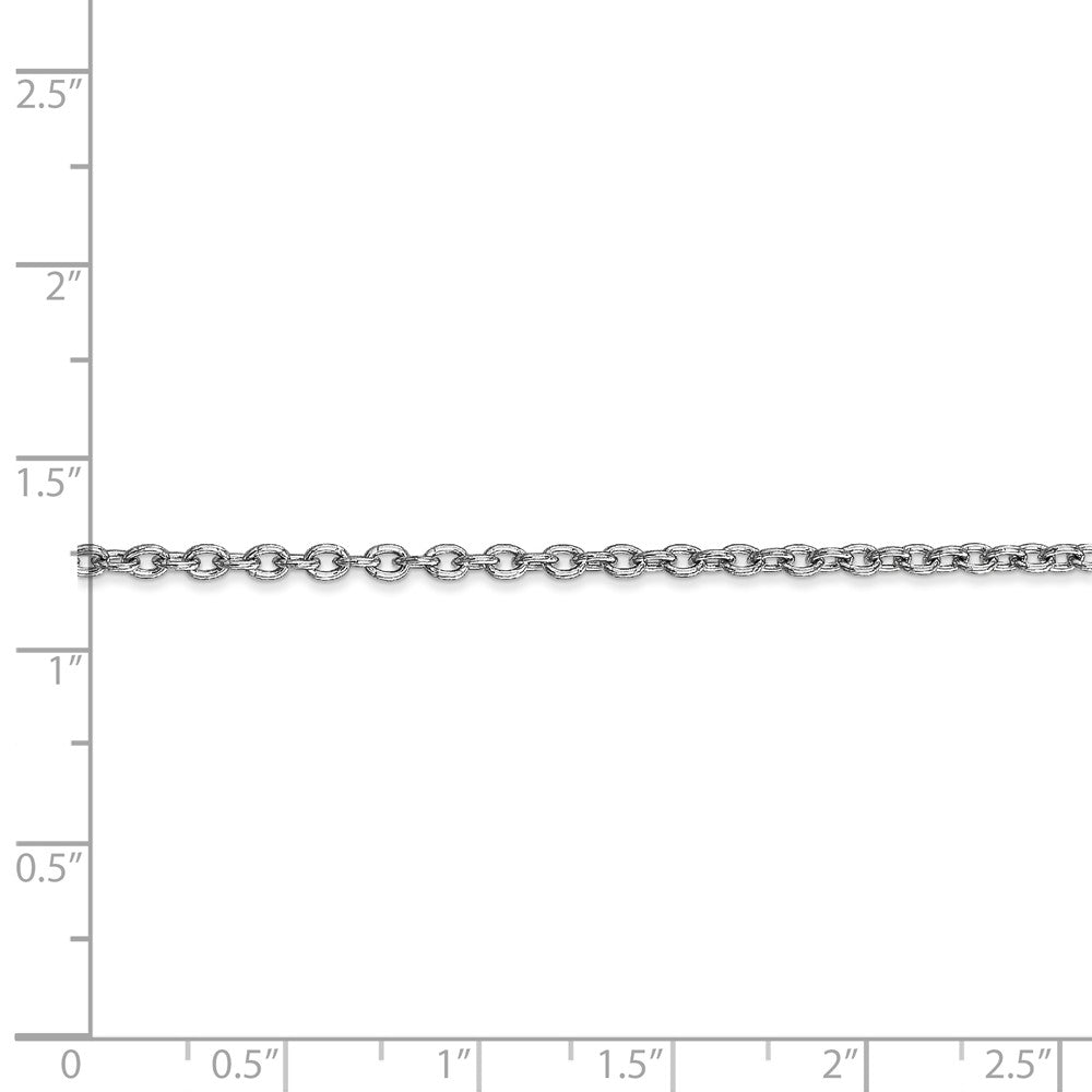 FJC Finejewelers 18 Inch 14k White Gold 2.4mm Cable Chain Necklace