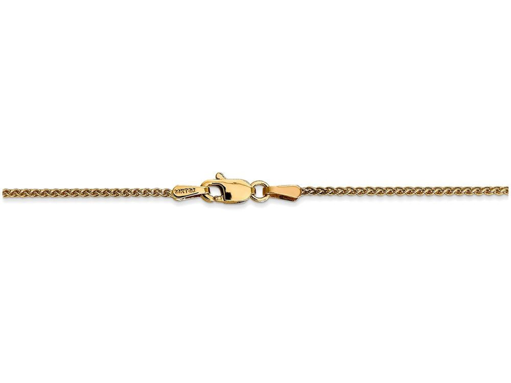 FJC Finejewelers 14 Inch 14 kt White Gold 1.25mm Spiga Chain Necklace