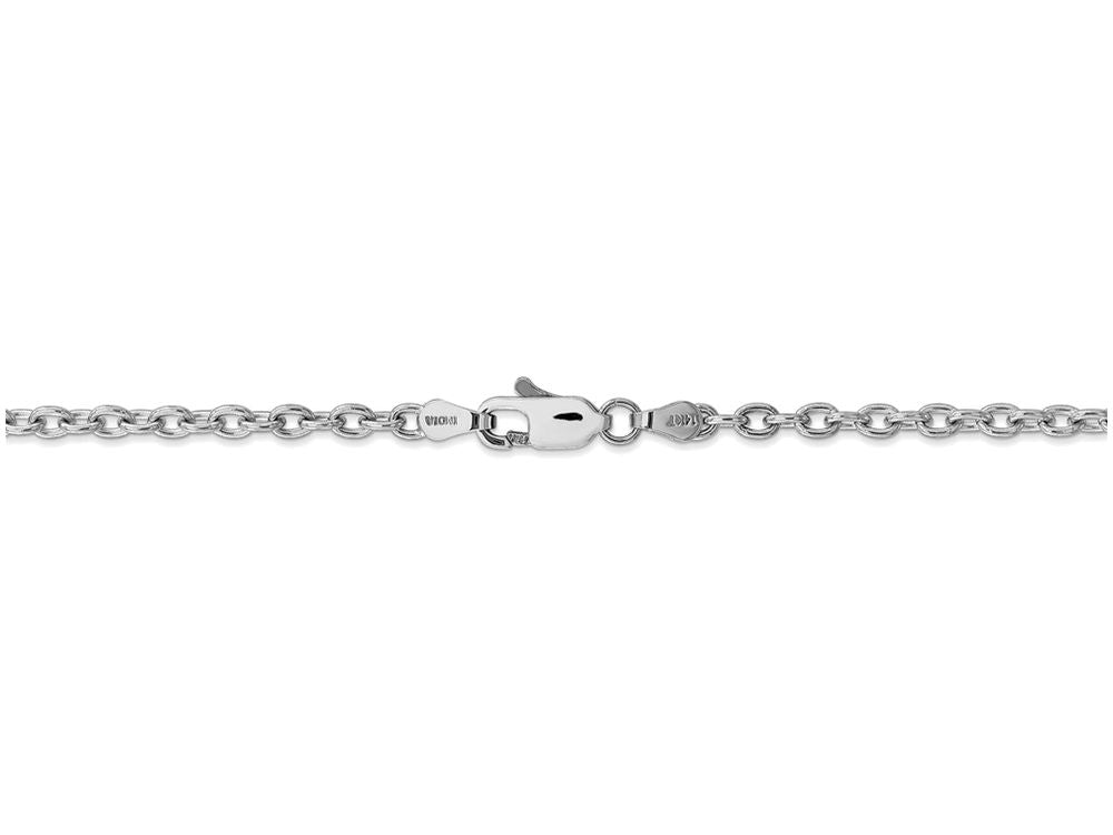 FJC Finejewelers 16 Inch 14k White Gold 3.2mm Cable Chain Necklace
