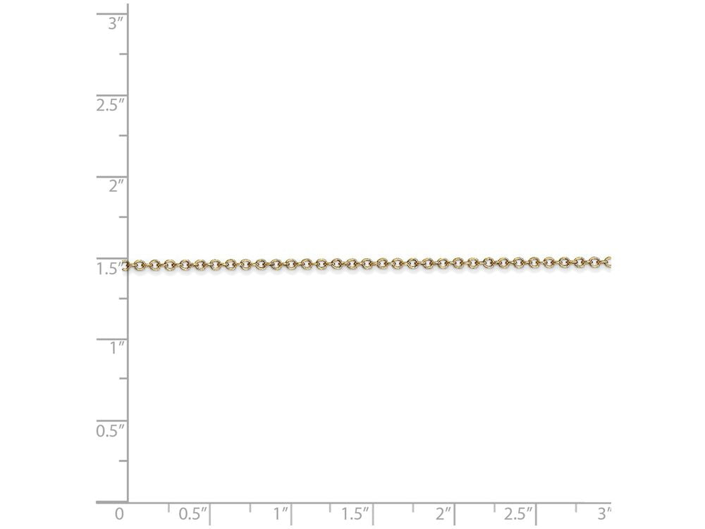 FJC Finejewelers 16 Inch 14k Yellow Gold 1.3mm Cable Chain Necklace