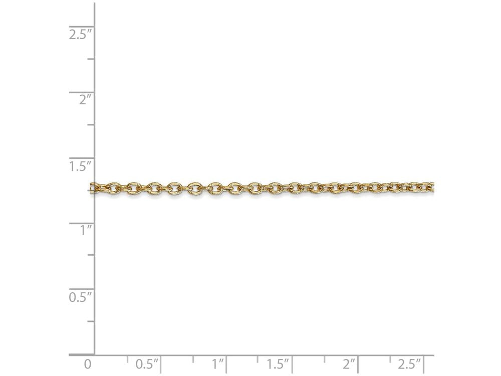 FJC Finejewelers 18 Inch 14k Yellow Gold 2.4mm Cable Chain Necklace