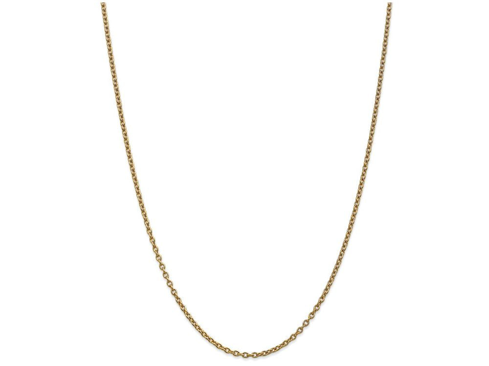 FJC Finejewelers 24 Inch 14k Yellow Gold 2.4mm Cable Chain Necklace