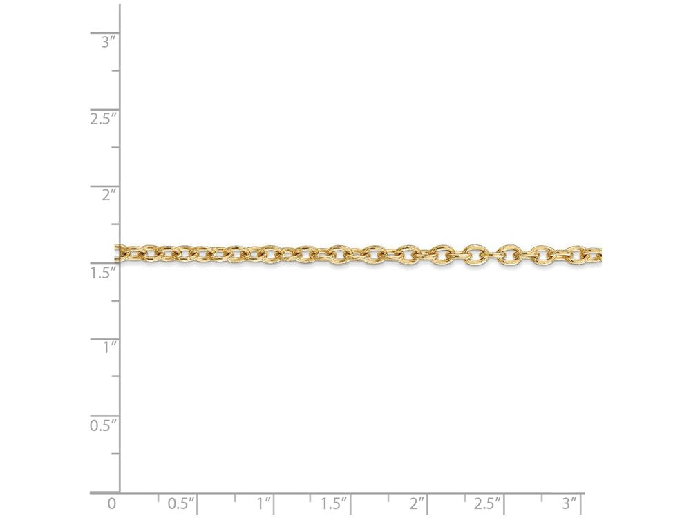 FJC Finejewelers 24 Inch 14k Yellow Gold 3.2mm Cable Chain Necklace