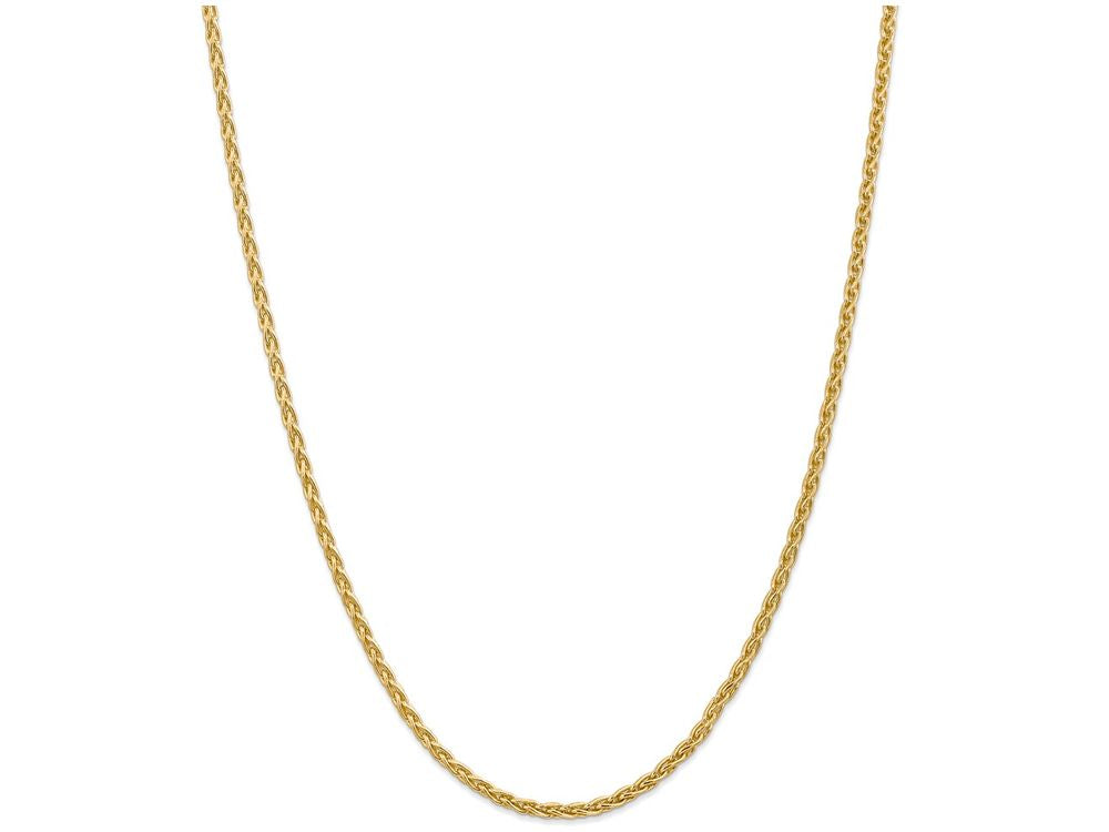 FJC Finejewelers 24 Inch 14k Yellow Gold 3mm Parisian Wheat Chain Necklace