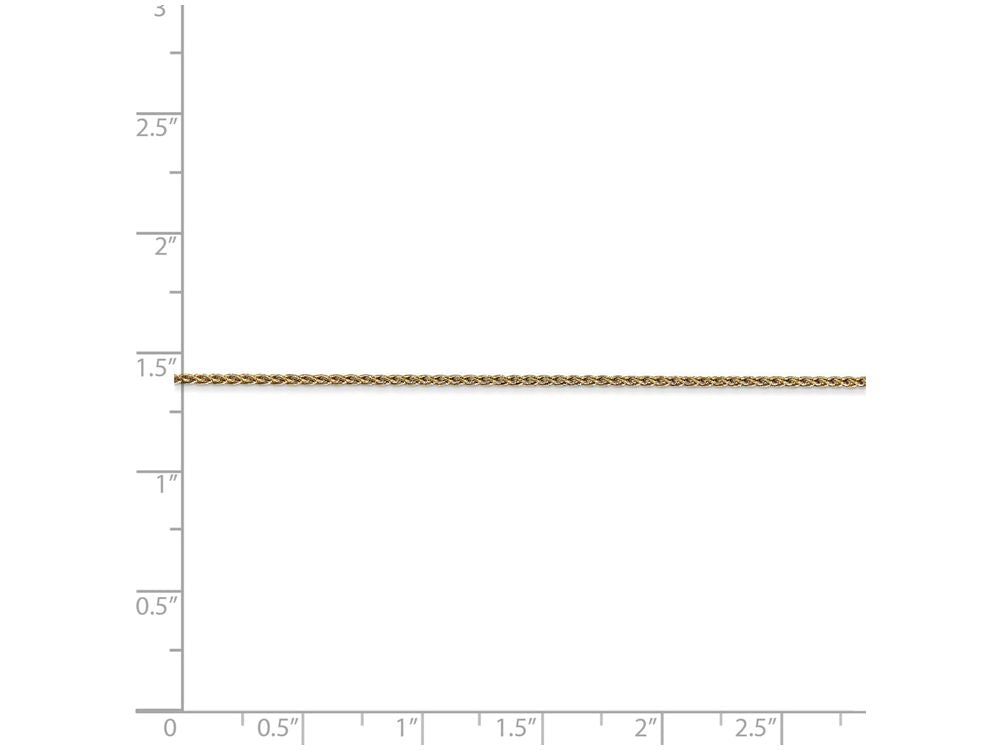 FJC Finejewelers 14 Inch 14k Yellow Gold 1.2mm Parisian Wheat Chain Necklace