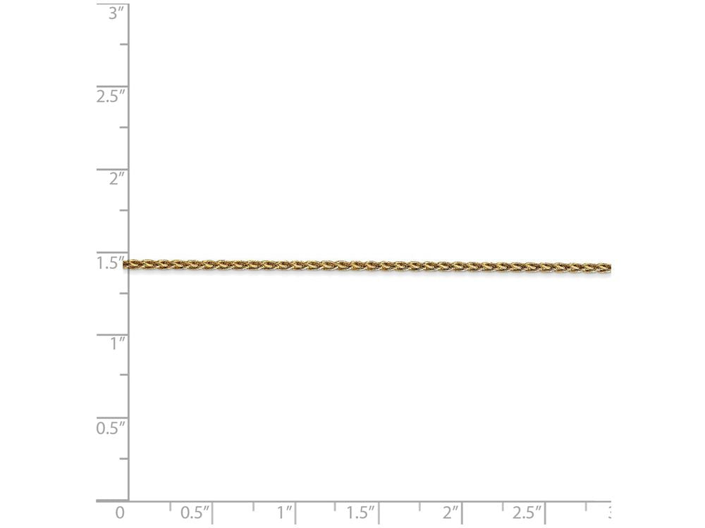 FJC Finejewelers 6 Inch 14k Yellow Gold 1.5mm Parisian Wheat Chain Bracelet