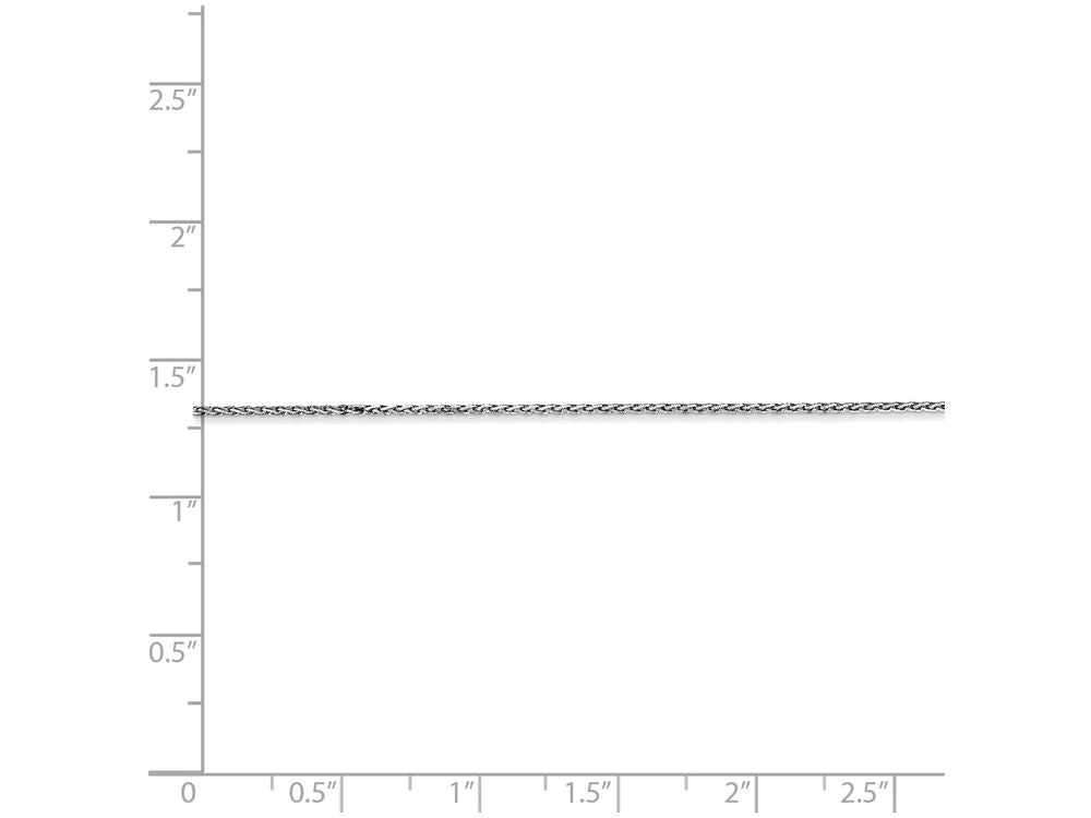 FJC Finejewelers 14 Inch 14k White Gold .85mm Round bright-cut Wheat Chain Necklace