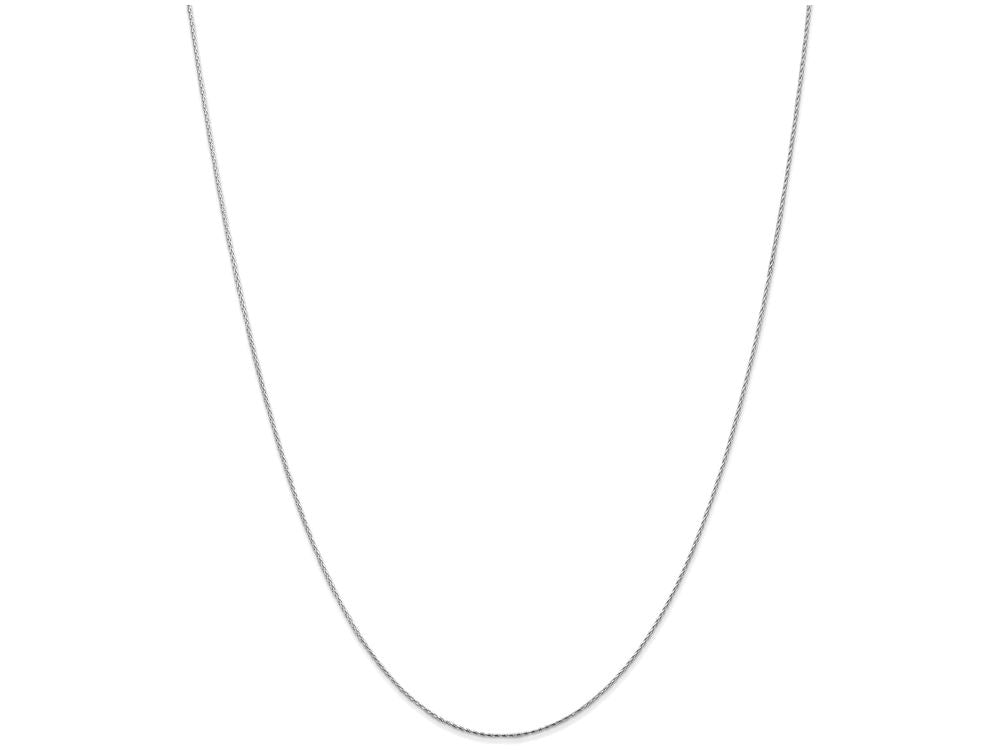 FJC Finejewelers 7 Inch 14k White Gold .85mm Round bright-cut Wheat Chain Bracelet