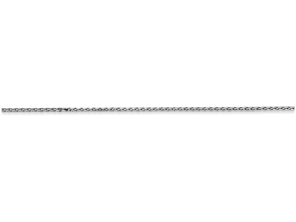 FJC Finejewelers 9 Inch 14k White Gold .85mm Round bright-cut Wheat Chain Ankle Bracelet (Smaller Ankles)