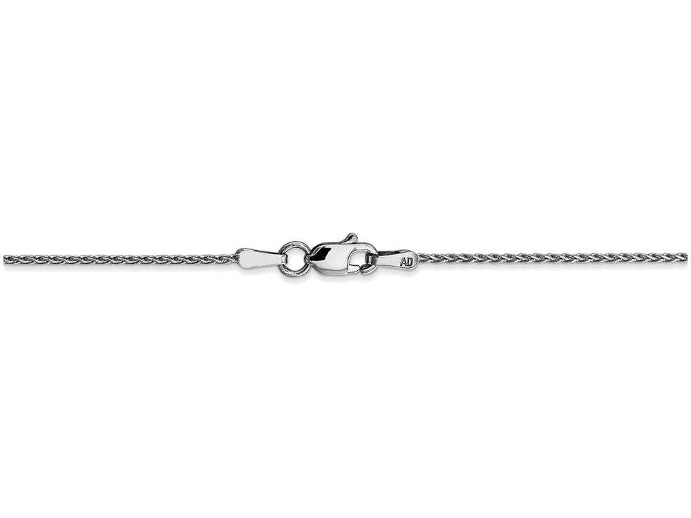 FJC Finejewelers 9 Inch 14k White Gold 1.0mm Round bright-cut Wheat Chain Ankle Bracelet (Smaller Ankles)