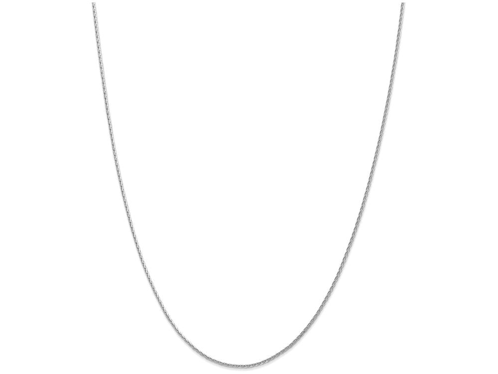FJC Finejewelers 9 Inch 14k White Gold 1.5mm Round bright-cut Wheat Chain Ankle Bracelet (Smaller Ankles)