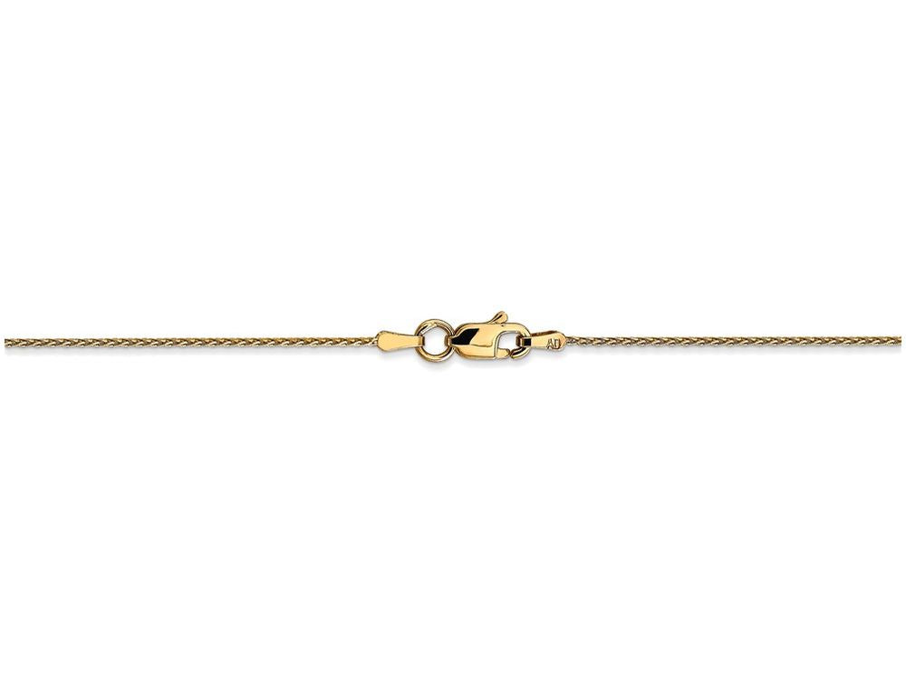 FJC Finejewelers 9 Inch 14k Yellow Gold .8mm Round bright-cut Wheat Chain Ankle Bracelet (Smaller Ankles)