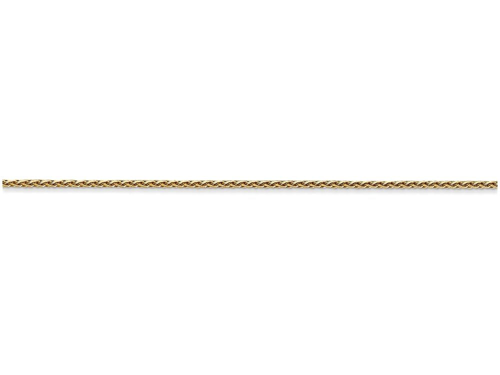 FJC Finejewelers 9 Inch 14k Yellow Gold 1.0mm bright-cut Wheat Chain Ankle Bracelet (Smaller Ankles)