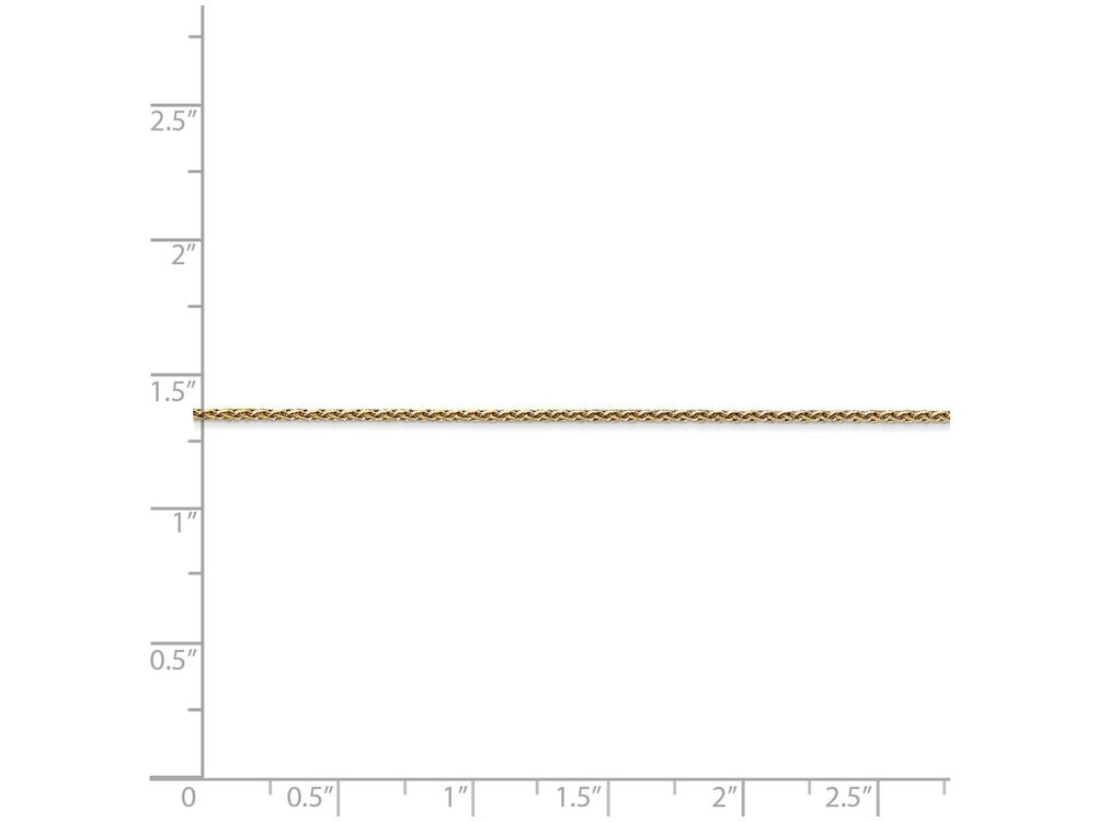 FJC Finejewelers 9 Inch 14k Yellow Gold 1.0mm bright-cut Wheat Chain Ankle Bracelet (Smaller Ankles)