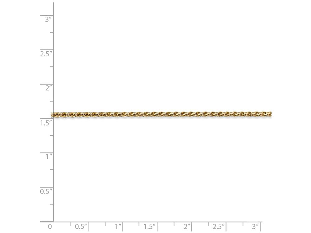 FJC Finejewelers 7 Inch 14k Yellow Gold 1.9mm Round bright-cut Wheat Chain Bracelet
