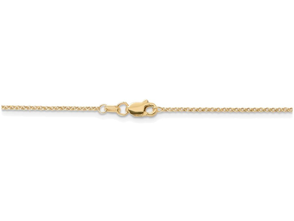 FJC Finejewelers 24 Inch 14k Yellow Gold 1.15mm Rolo Chain Necklace