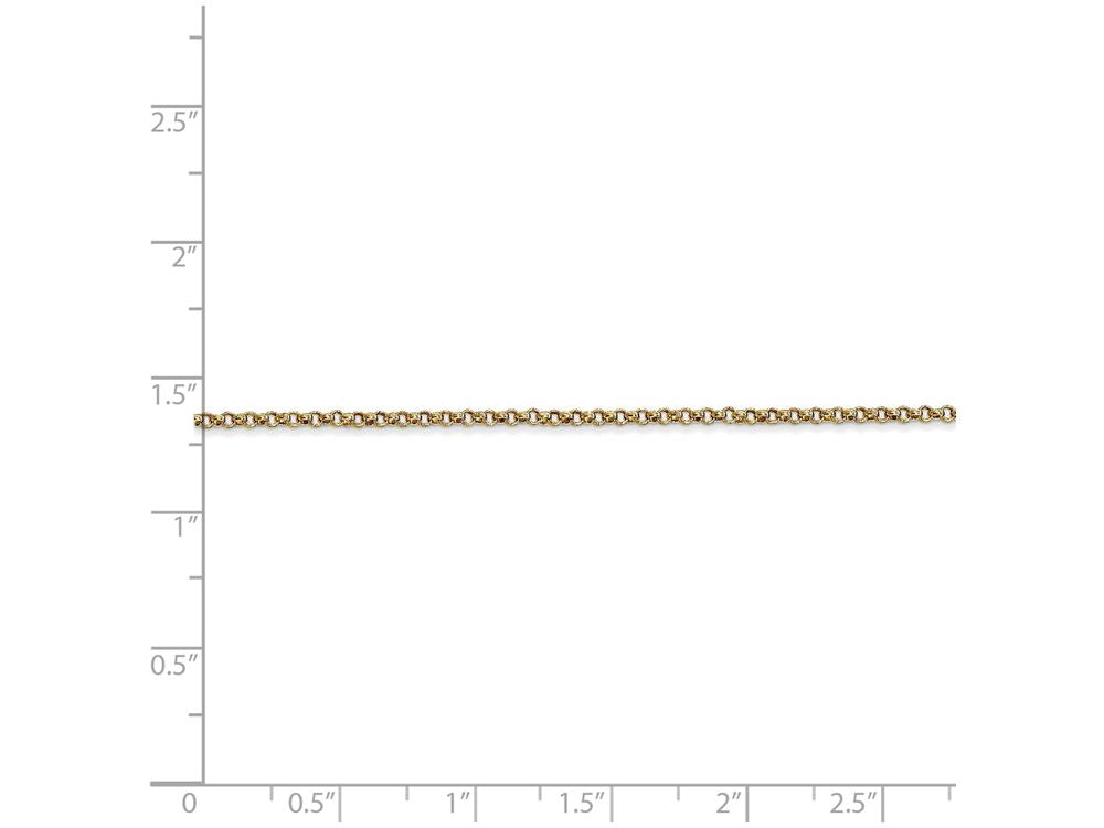 FJC Finejewelers 18 Inch 14k Yellow Gold 1.55mm Rolo Chain Necklace