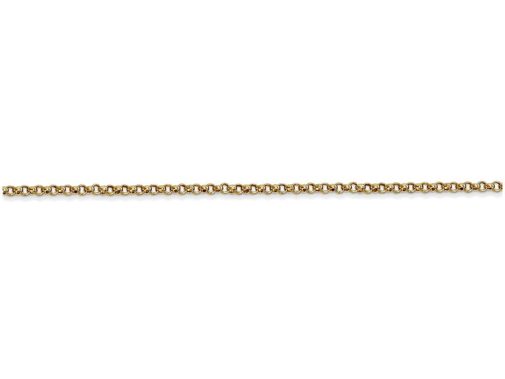 FJC Finejewelers 24 Inch 14k Yellow Gold 1.55mm Rolo Chain Necklace