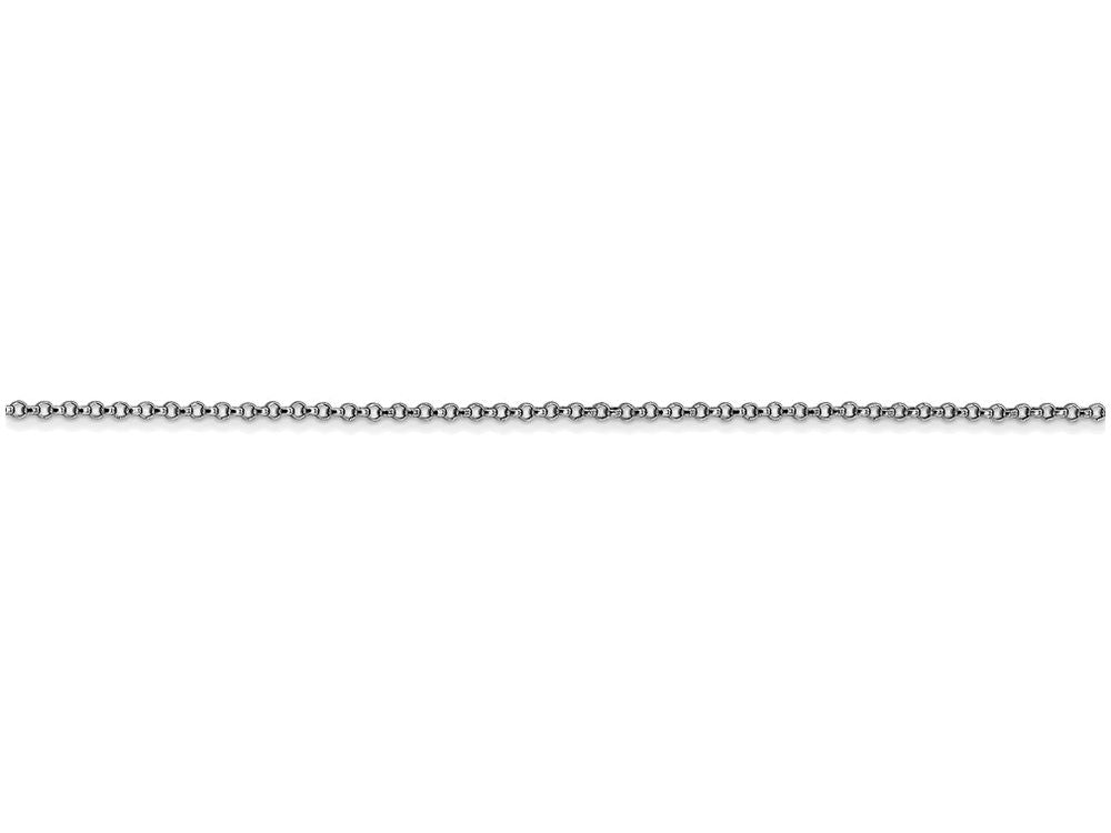 FJC Finejewelers 24 Inch 14k White Gold 1.15mm Rolo Chain Necklace