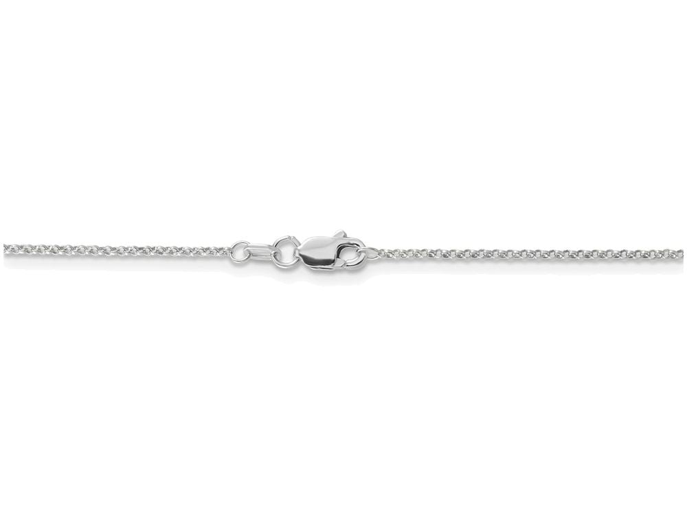 FJC Finejewelers 24 Inch 14k White Gold 1.15mm Rolo Chain Necklace