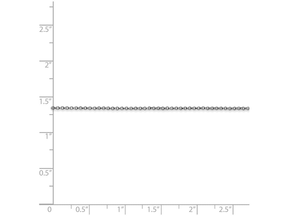 FJC Finejewelers 24 Inch 14k White Gold 1.15mm Rolo Chain Necklace