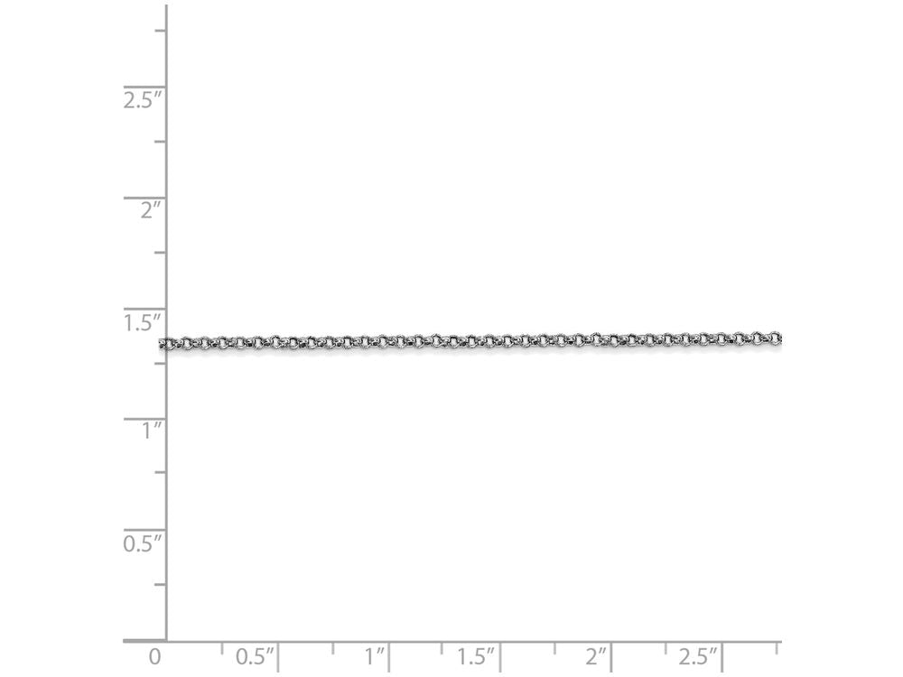 FJC Finejewelers 16 Inch 14k White Gold 1.55mm Rolo Chain Necklace