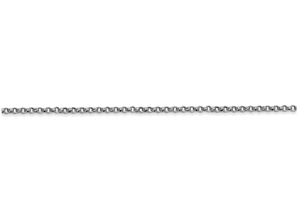 FJC Finejewelers 24 Inch 14k White Gold 1.55mm Rolo Chain Necklace