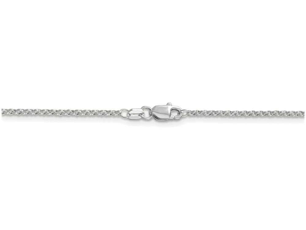 FJC Finejewelers 24 Inch 14k White Gold 1.55mm Rolo Chain Necklace