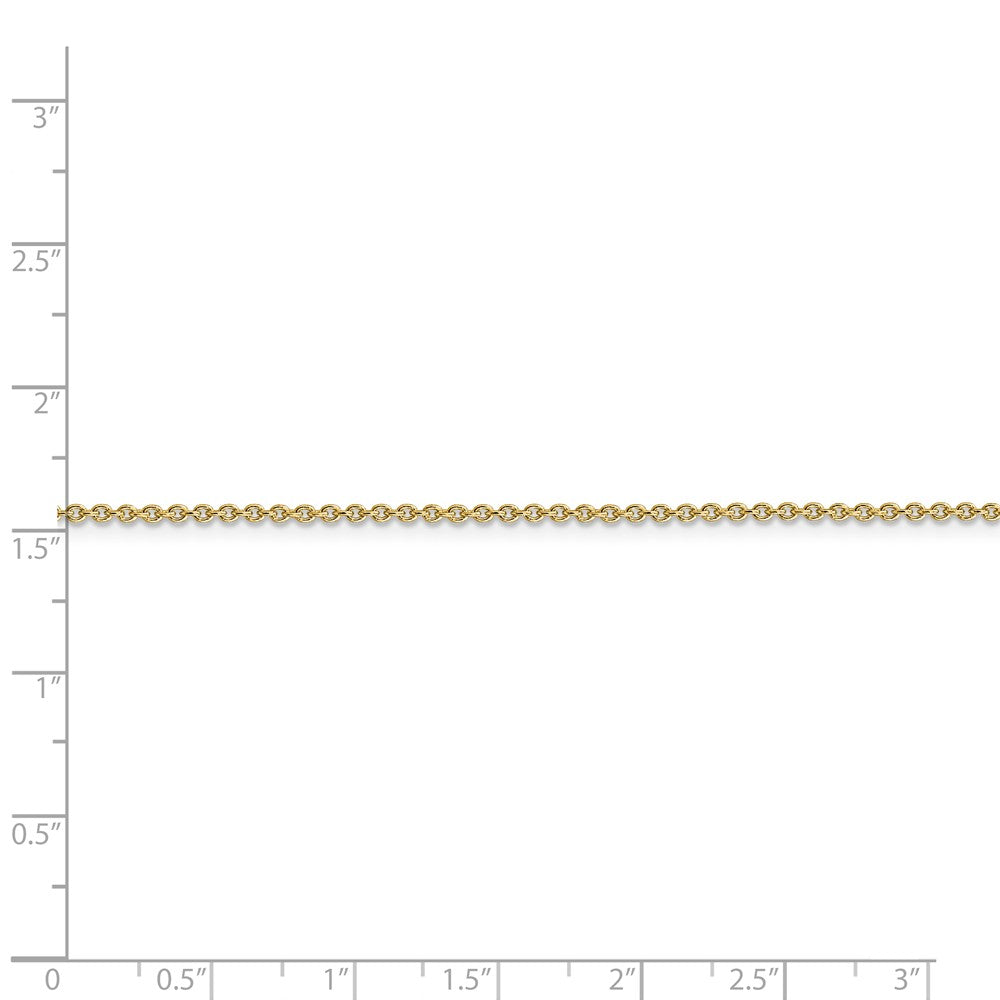 FJC Finejewelers 14 kt Yellow Gold 1.4mm Solid Polished Cable Chain