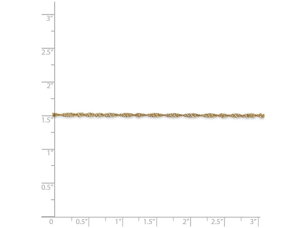FJC Finejewelers 24 Inch 14k Yellow Gold 1.6mm Singapore Chain Necklace