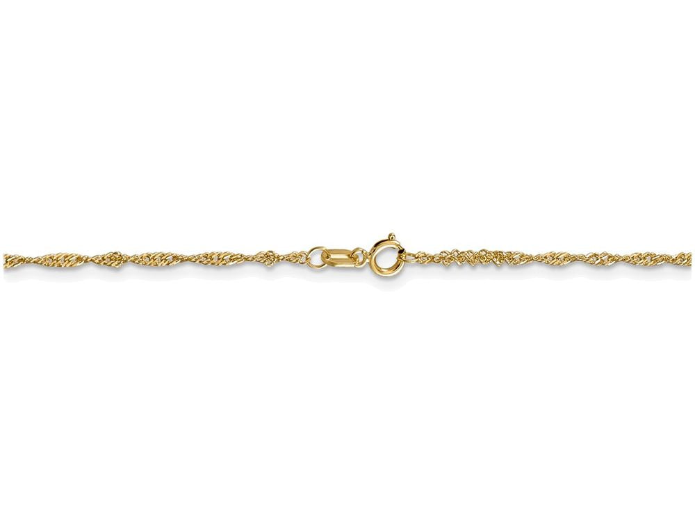 FJC Finejewelers 30 Inch 14k Yellow Gold 1.6mm Singapore Chain Necklace