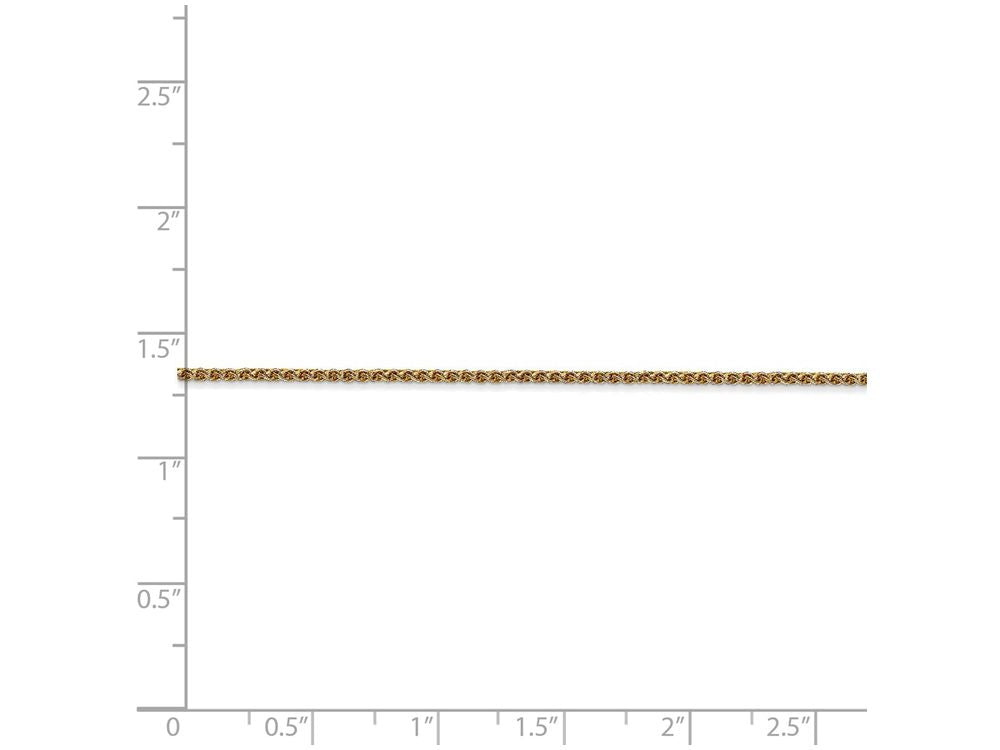 FJC Finejewelers 10 Inch 14k Yellow Gold 1.2mm x 10 inch bright-cut Spiga Chain Ankle Bracelet