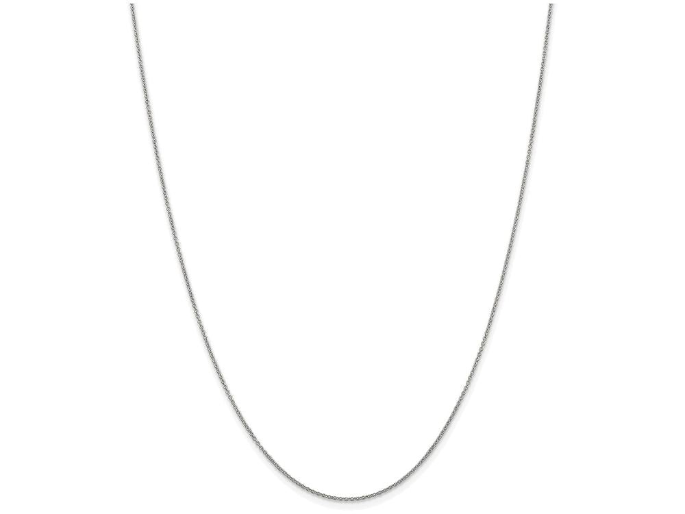 FJC Finejewelers 14 Inch 14k White Gold .9mm Cable Chain Necklace