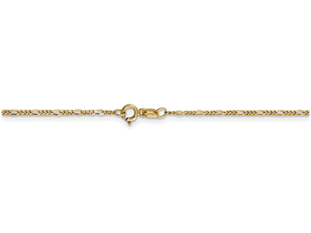 FJC Finejewelers 7 Inch 14k Yellow Gold 1.25mm Flat Figaro Chain Bracelet
