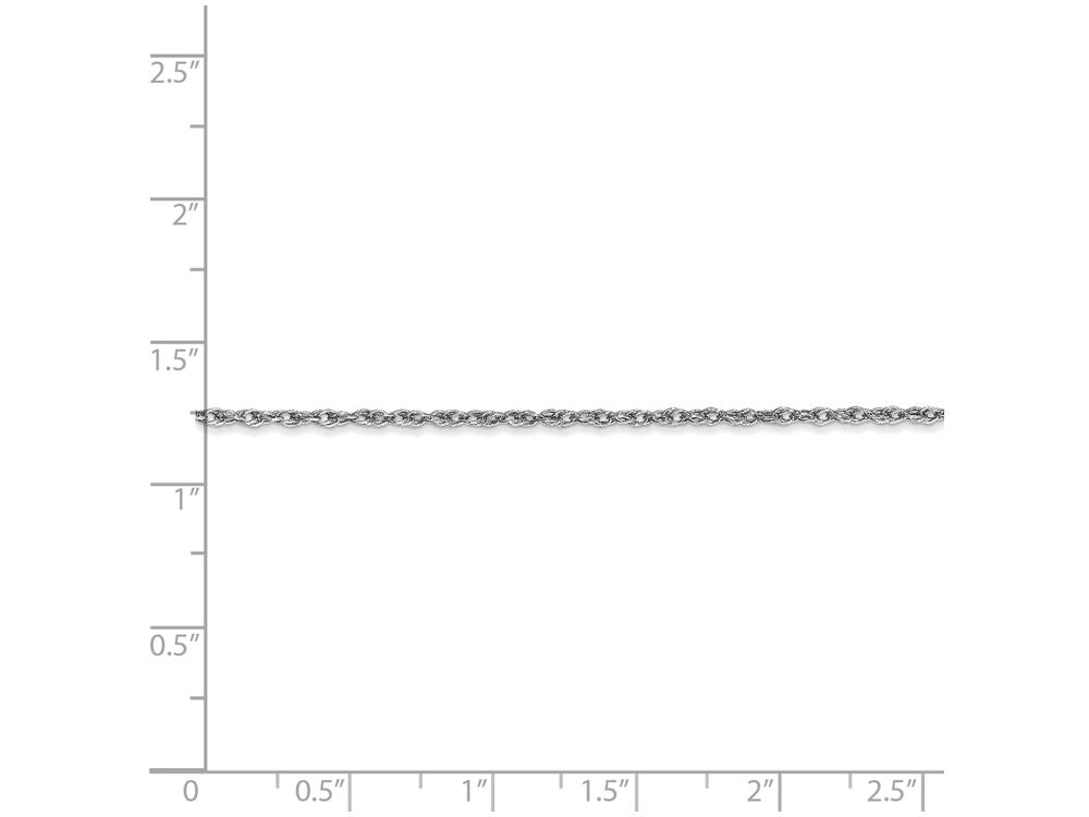 FJC Finejewelers 14 Inch 14k White Gold 1.3mm baby Rope Chain Necklace