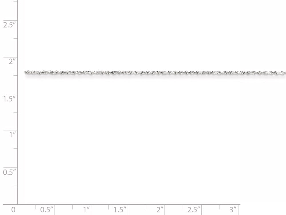 FJC Finejewelers 20 Inch 14k White Gold 1.3mm baby Rope Chain Necklace