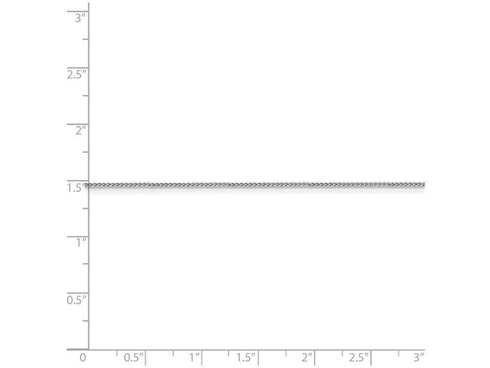 FJC Finejewelers 16 Inch 14k White Gold 0.8 mm Spiga Chain Necklace