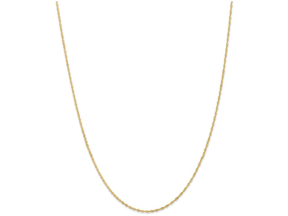 FJC Finejewelers 9 Inch 14k Yellow Gold 1.10mm Singapore Chain Ankle Bracelet (Smaller Ankles)