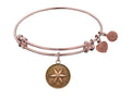 Angelica Collection Antique Pink Stipple Finish Brass hope Expandable Bangle