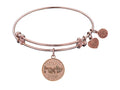 Angelica Collection Non-antique Rose Stipple Finish Brass find Your Soul Mate Shema-or Expandable Bangle