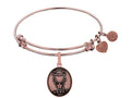 Angelica Collection Brass with Pink Finish Aim High Daughter U.S. Air Force Expandable Bangle