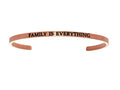 Intuitions Stainless Steel Pink Finish family Is Everything Cuff Bangle
