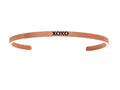 Intuitions Stainless Steel Pink Finish xoxo Cuff Bangle