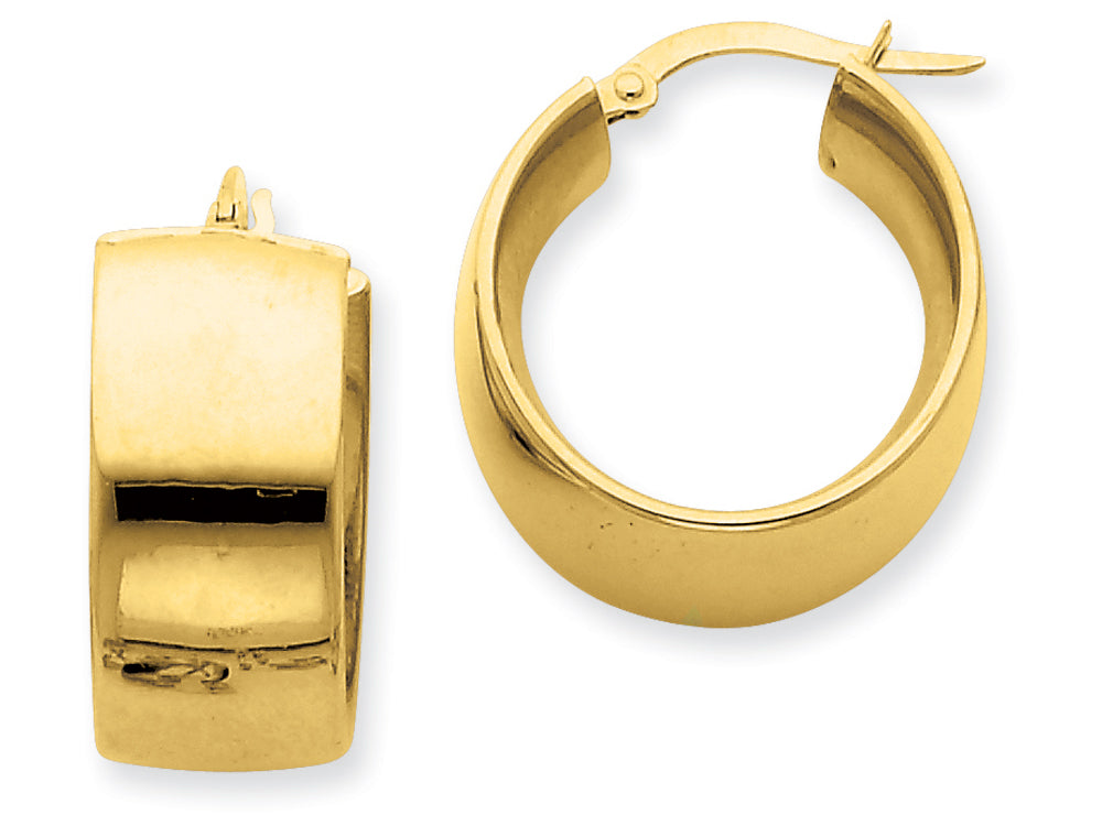 FJC Finejewelers 14k Yellow Gold 9.5mm Polished Round Hoop Earrings