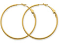 FJC Finejewelers 14k Yellow Gold 3x35mm Polished Round Hoop Earrings