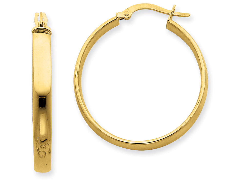 FJC Finejewelers 14k Yellow Gold 4x25mm Polished Hoop Earrings