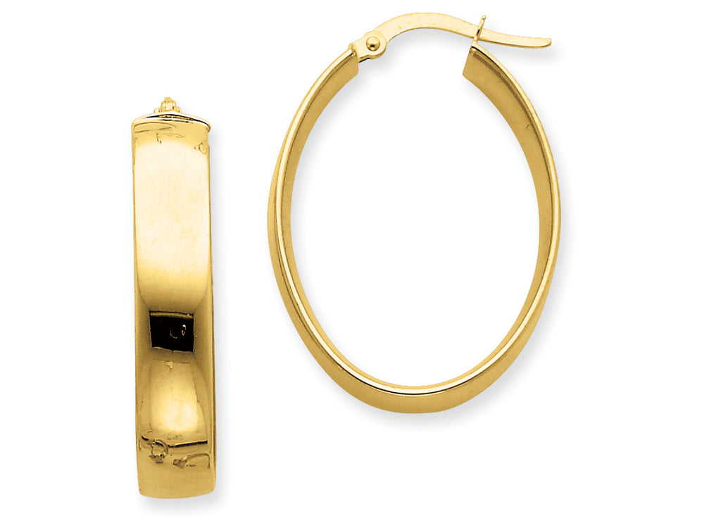 FJC Finejewelers 14k Yellow Gold 5.75mm Polished Oval Hoop Earrings